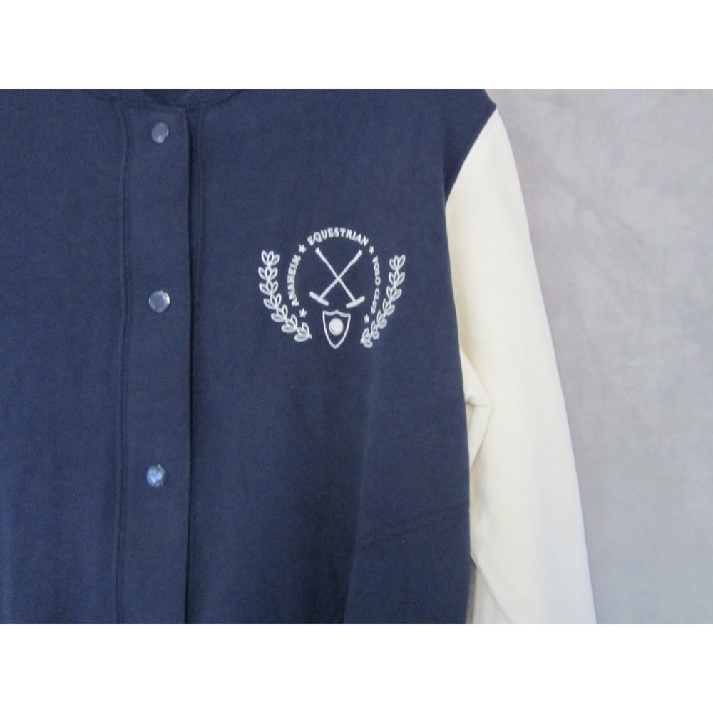 Hollister Anaheim Equestrian Polo Club Varsity Bomber Jacket Navy XS - Picture 2 of 4